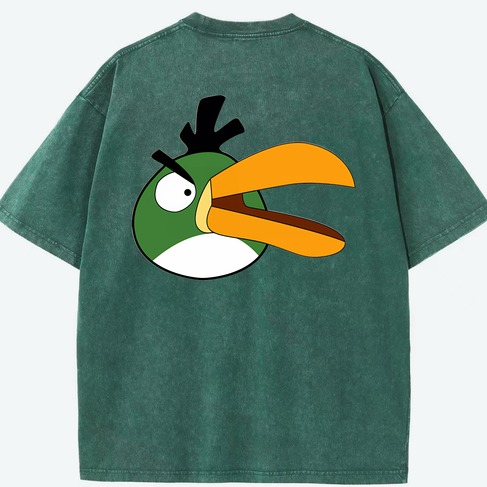 （画像用） Angry Birds アングリーバード 綿100% ヴィンテージ風 半袖Tシャツ（背面プリント）